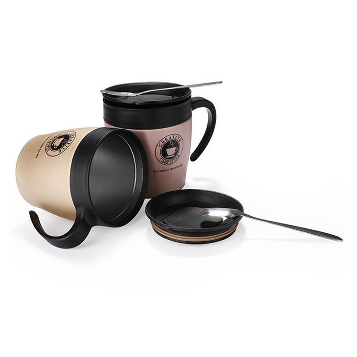 Handle Coffee Mug Stainless Steel Thermos Cups Vacuum Flask Thermo Water Bottle
